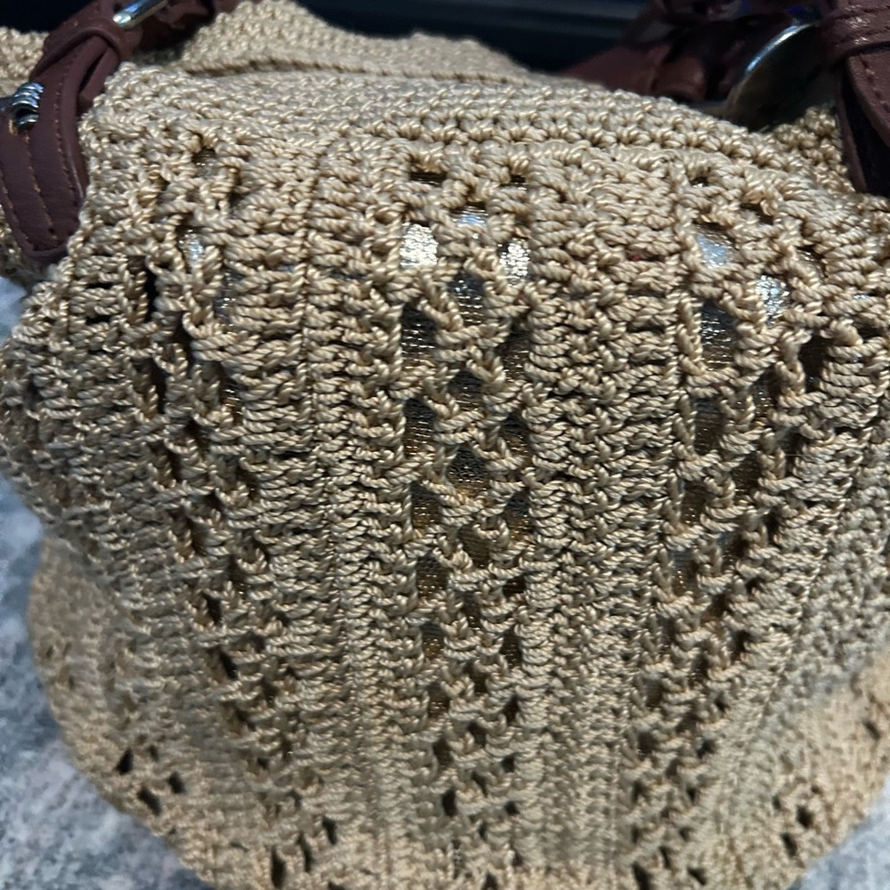 The Sak Brown Crochet Shoulder Bag - Picture 4 of 12